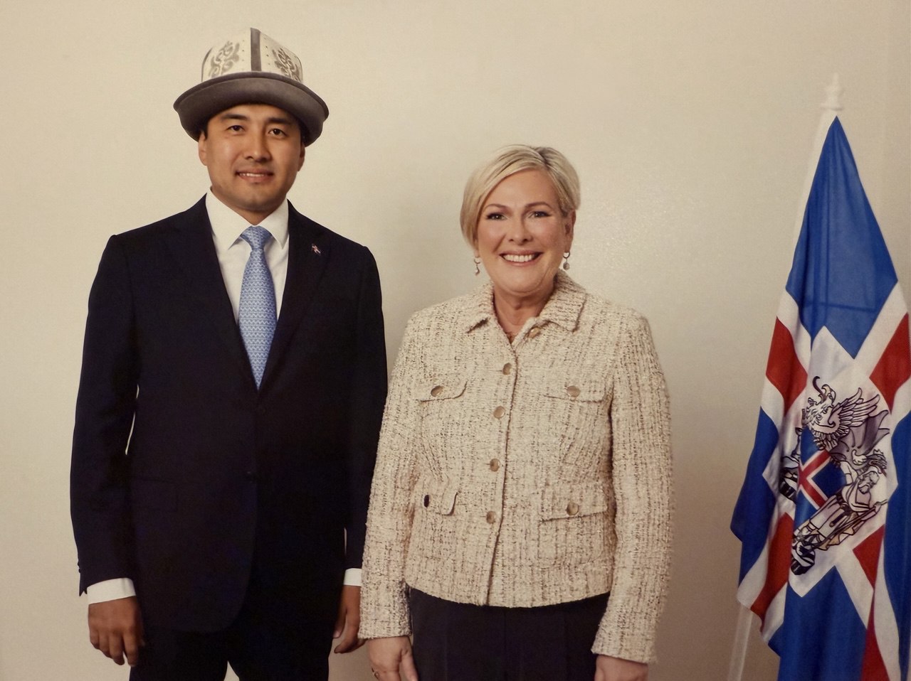 Honorary Consul Niyaz Irsaliev with H.E. Halla Tómasdóttir, President of Iceland